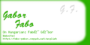gabor fabo business card